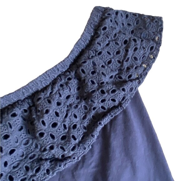 Ann Taylor's LOFT Womens One Shoulder Ruffled Blouse-Gray-Size M-GUC - Picture 2 of 6